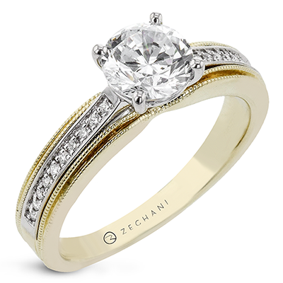 Engagement Ring in 14k Gold with Diamonds