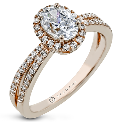 Engagement Ring in 14k Gold with Diamonds