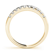 14K Yellow Gold Round Diamond Wedding Ring