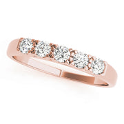 14K Rose Gold 5-Stone Diamond Wedding Ring