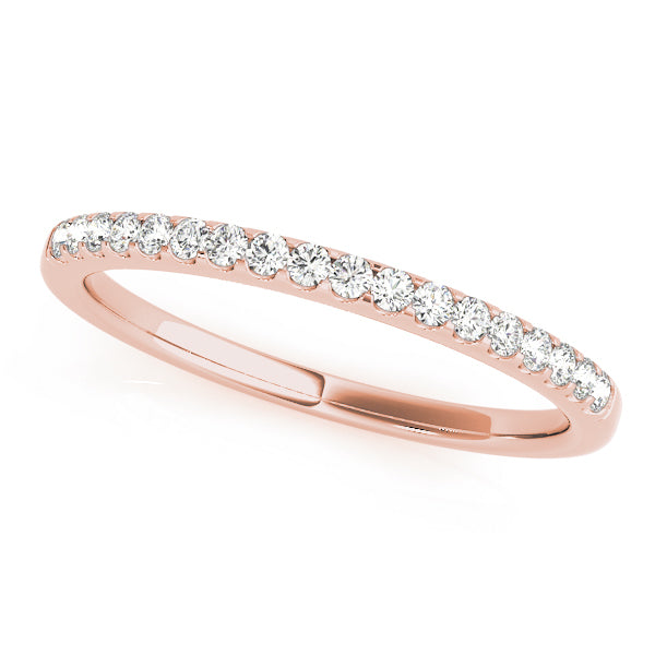 18K Rose Gold 0.18 ctw Diamond Wedding Band