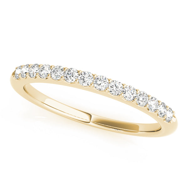 18K Yellow Gold 1/5 ct Diamond Wedding Band