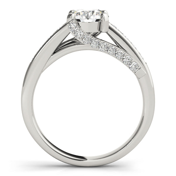 Single Row Diamond Engagement Ring