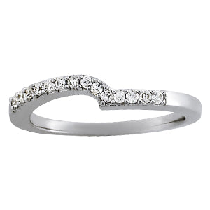 14K White Gold 1/8 ct tw Diamond Wedding Ring