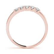 18K Rose Gold 5-Stone Diamond Wedding Ring