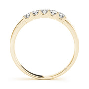 14K Yellow Gold 5-Stone Diamond Wedding Ring