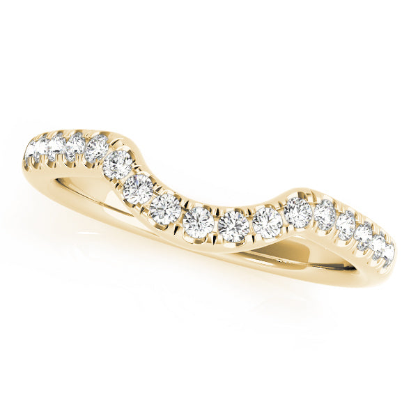18K Yellow Gold 0.18 CT Diamond Wedding Band