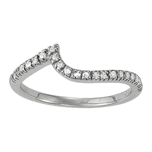 14K White Gold 1/5 ct tw Diamond Wedding Ring