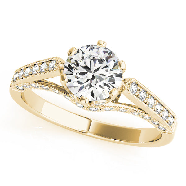 18K Yellow Gold 1 ct Diamond Engagement Ring