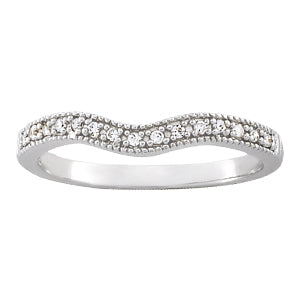 14K White Gold 1/8 ct tw Diamond Wedding Ring