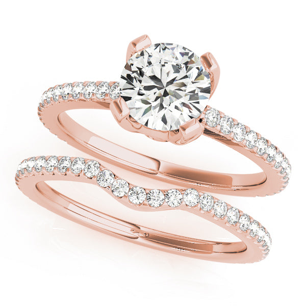 18K Rose Gold 1.25 ctw Diamond Engagement Ring