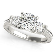 Three Stone Diamond Engagement Ring