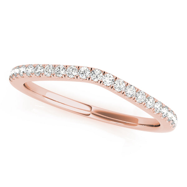 18K Rose Gold Diamond Wedding Ring