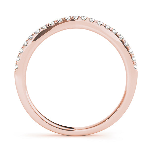 18K Rose Gold Diamond Wedding Ring