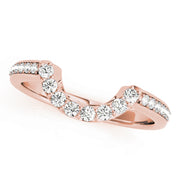 14K Rose Gold 1/4 ct tw Diamond Wedding Ring