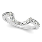 14K White Gold 1/4 ct tw Diamond Wedding Ring
