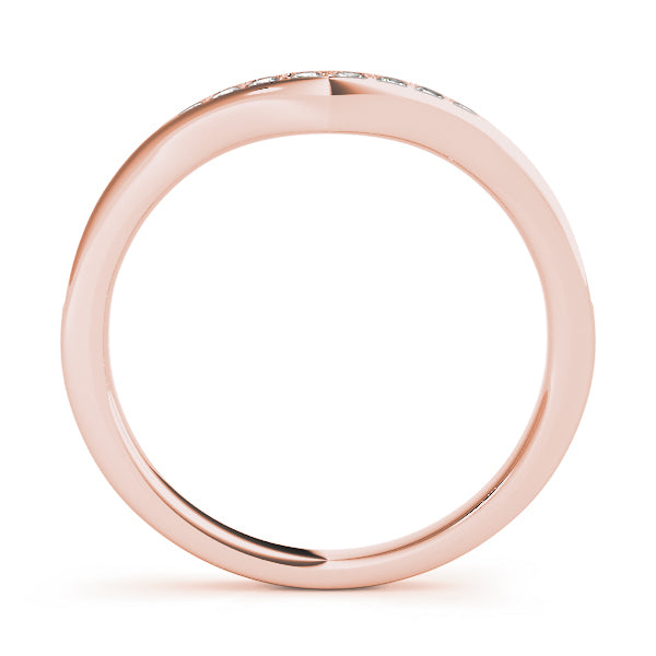 18K Rose Gold 1/5 ct tw Diamond Wedding Ring