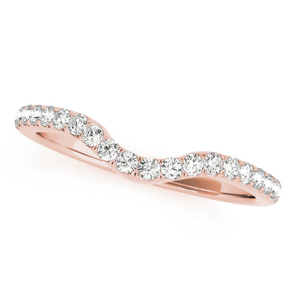 18K Rose Gold 1/4 ct tw Diamond Wedding Ring