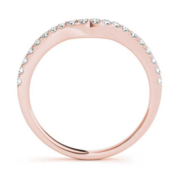 14K Rose Gold 1/4 ct tw Diamond Wedding Ring