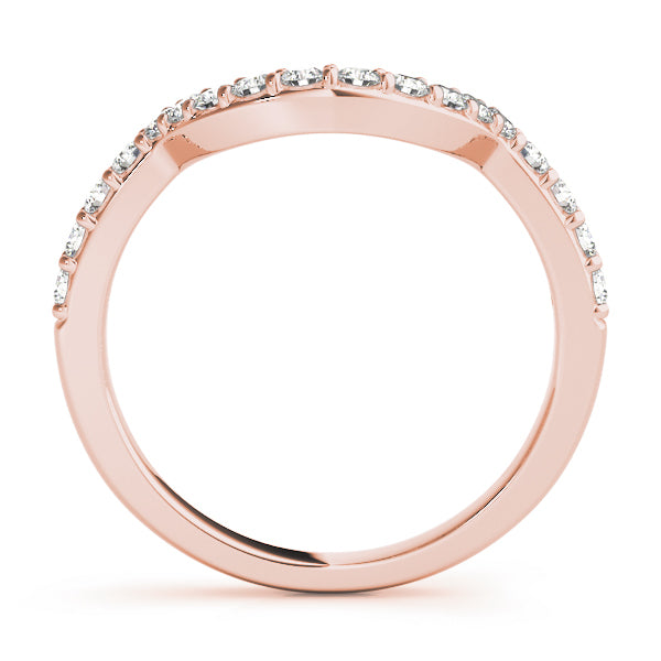 14K Rose Gold 1/3 ct tw Diamond Wedding Ring
