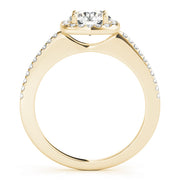 14K Yellow Gold 1 CT Diamond Halo Engagement Ring