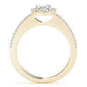 14K Yellow Gold Oval Diamond Engagement Ring