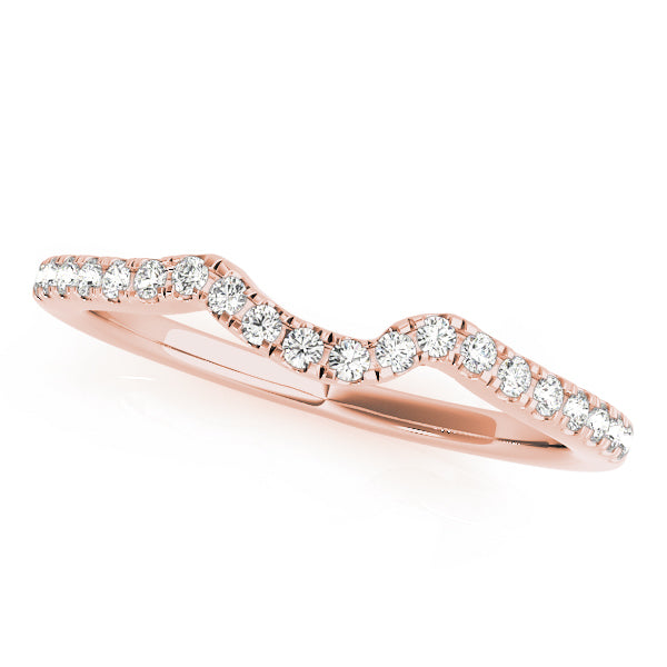 14K Rose Gold 1/8 ct tw Diamond Wedding Ring