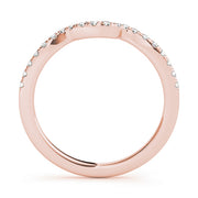 18K Rose Gold 1/8 ct tw Diamond Wedding Ring