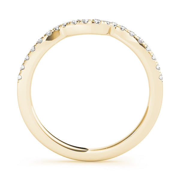 18K Yellow Gold 1/8 ct tw Diamond Wedding Ring