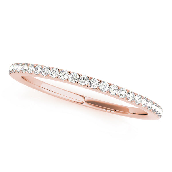 14K Rose Gold 1/10 ct tw Diamond Wedding Ring