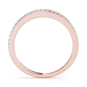 18K Rose Gold 1/10 ct tw Diamond Wedding Ring