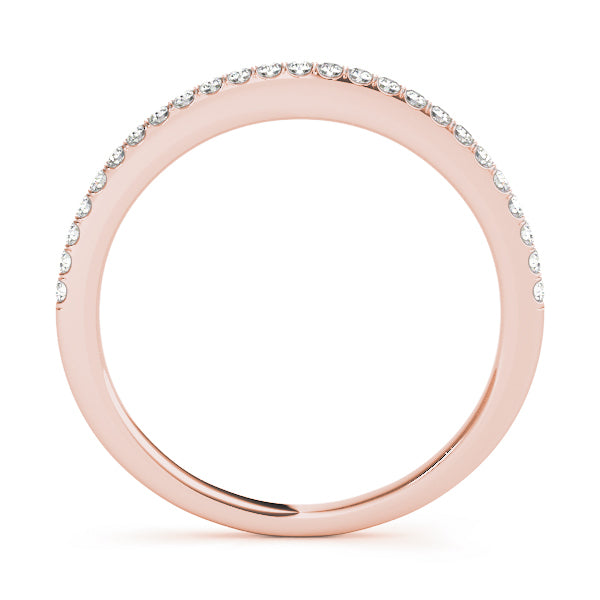 18K Rose Gold 1/10 ct tw Diamond Wedding Ring