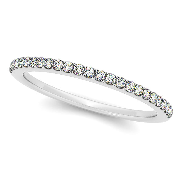 14K White Gold 1/10 ct tw Diamond Wedding Ring