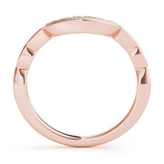 18K Rose Gold 1/20 ct tw Diamond Wedding Ring