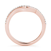 18K Rose Gold 1/4 ct tw Diamond Wedding Ring