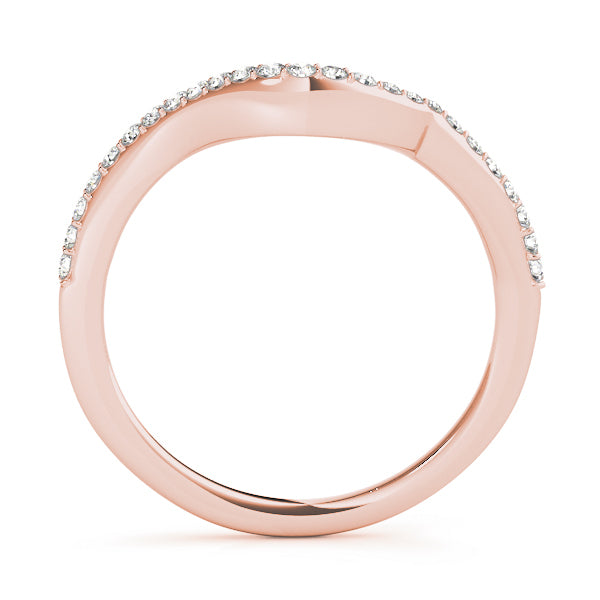 18K Rose Gold 1/4 ct tw Diamond Wedding Ring
