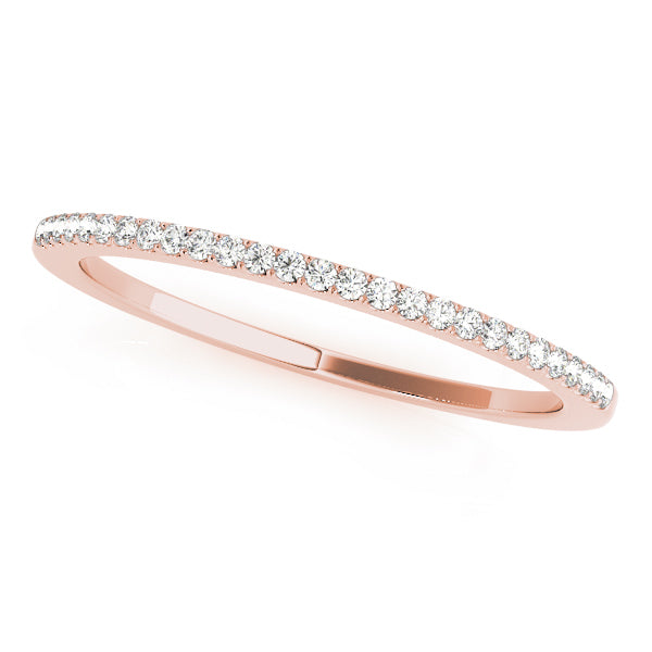 18K Rose Gold 1/10 ct tw Diamond Wedding Ring