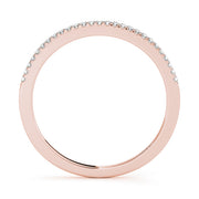 18K Rose Gold 1/10 ct tw Diamond Wedding Ring