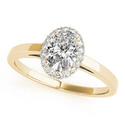 18K Yellow Gold 1/5 ct tw Halo Diamond Engagement Ring