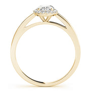 18K Yellow Gold 1/5 ct tw Halo Diamond Engagement Ring