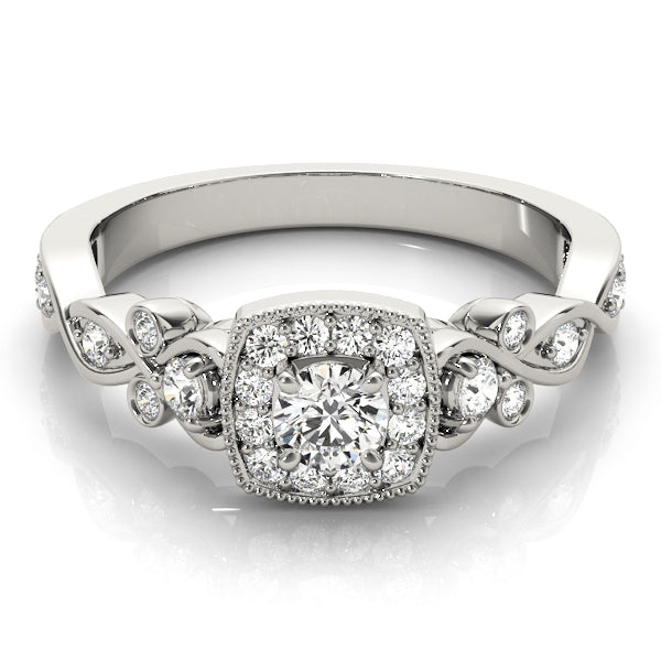 Halo Diamond Engagement Ring