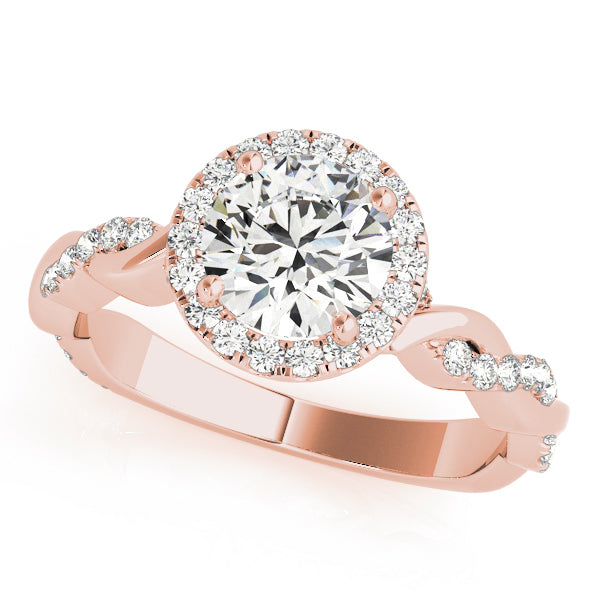 14K Rose Gold 1.33ctw Round Diamond Engagement Ring