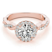 14K Rose Gold 1.33ctw Round Diamond Engagement Ring