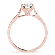 14K Rose Gold 1ct Round Diamond Solitaire Ring