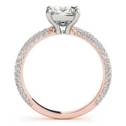 14K Rose Gold 1 ct tw Pave Diamond Engagement Ring