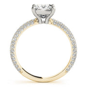 18K Yellow Gold 1 ct tw Pave Diamond Engagement Ring