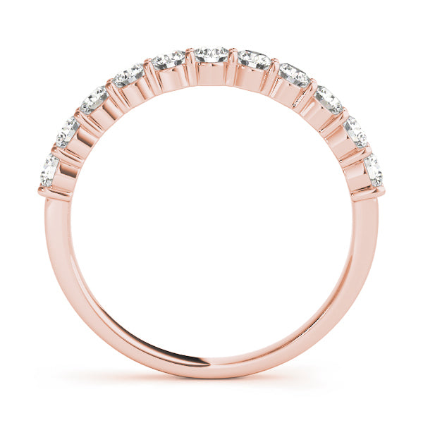 18K Rose Gold 1/10 ct tw Diamond Wedding Ring