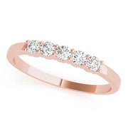 18K Rose Gold 1/20 ct tw Diamond Wedding Ring