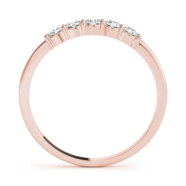 14K Rose Gold 1/20 ct tw Diamond Wedding Ring