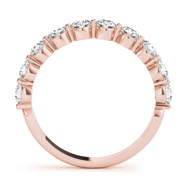 18K Rose Gold 1/4 ct tw Diamond Wedding Ring
